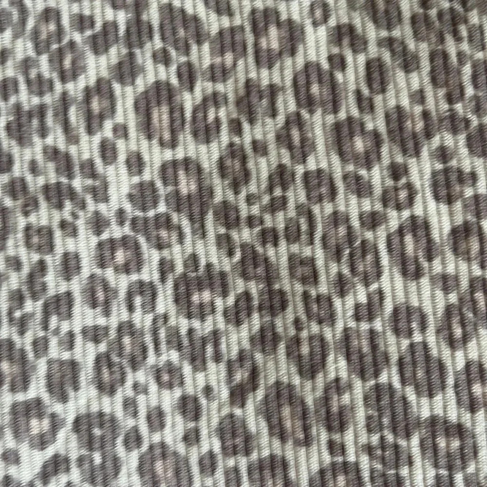 American Eagle Outfitters Soft & Sexy Rib Cheetah Print Ruffled trim Top - Picture 5 of 8